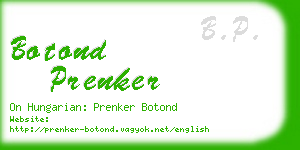 botond prenker business card